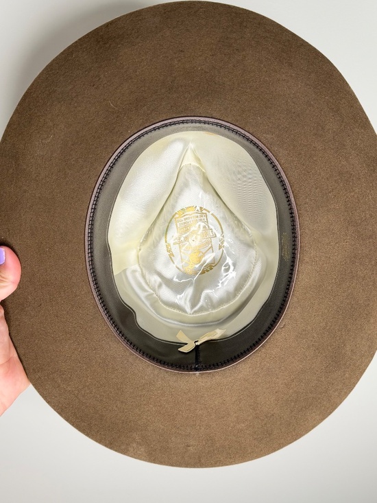 Vintage Thoroughbred Pedigreed Moleskin Turquoise Bear Claw Cowboy Hat main image 11